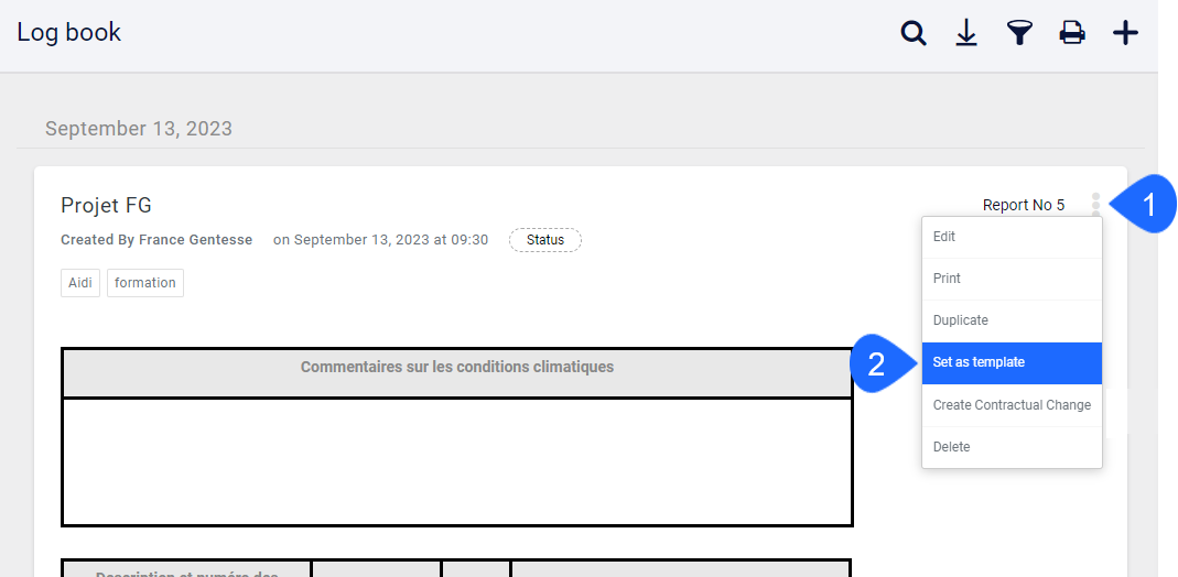Template for Logbook Notes – Aidi